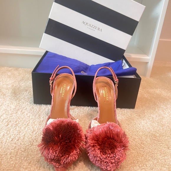 Aquazzura Shoes - Aquazzura antique rose prowler puff sling
